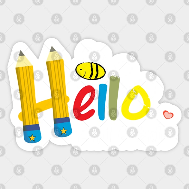 Hello Second Grade Sticker by PlusAdore